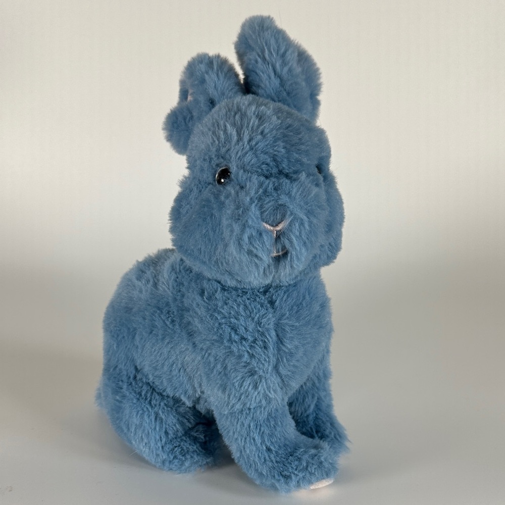 Plush Blue Bunny Stuffed Animal - Soft Blue Rabbit Toy